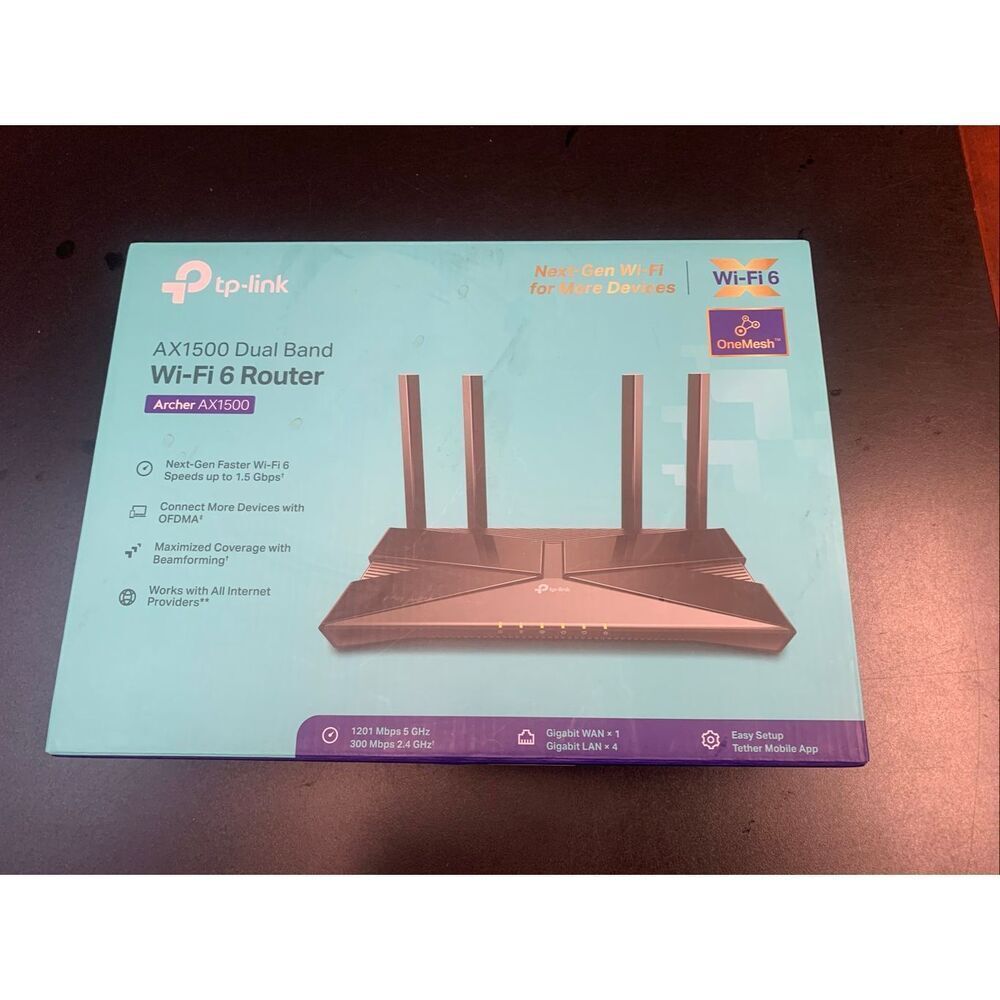 TP-LINK Archer AX1500 1.5 Gbps Wi-Fi 6 Dual-Band Wireless Router
